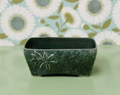 Vintage Pottery Planter, Green Pottery