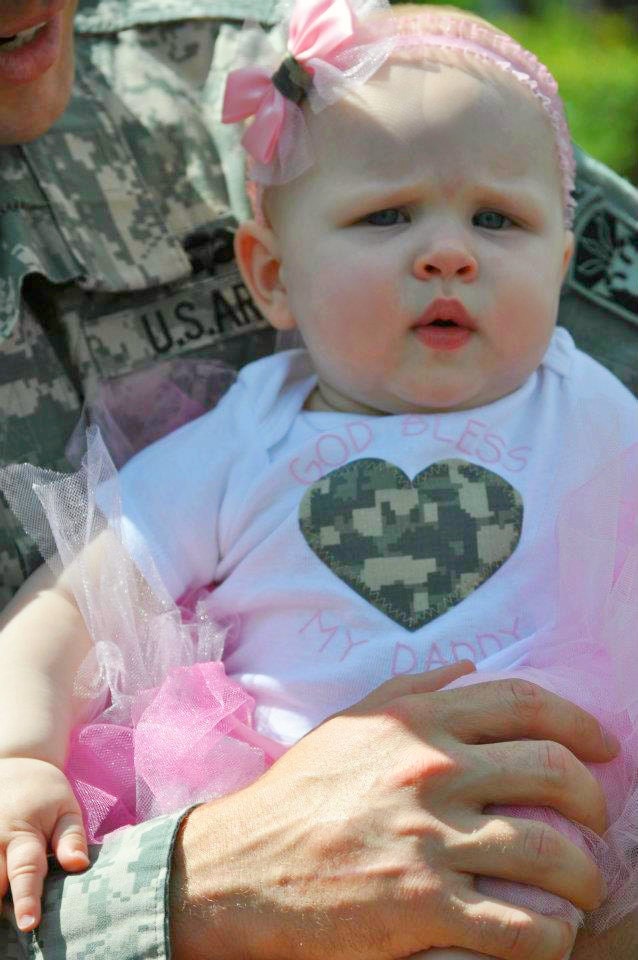 PINK Patriotic God Bless My Daddy Digital Camo Tutu Set size 0-24 mo