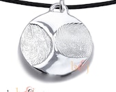 Sterling Silver Custom Family Fingerprints Pendant
