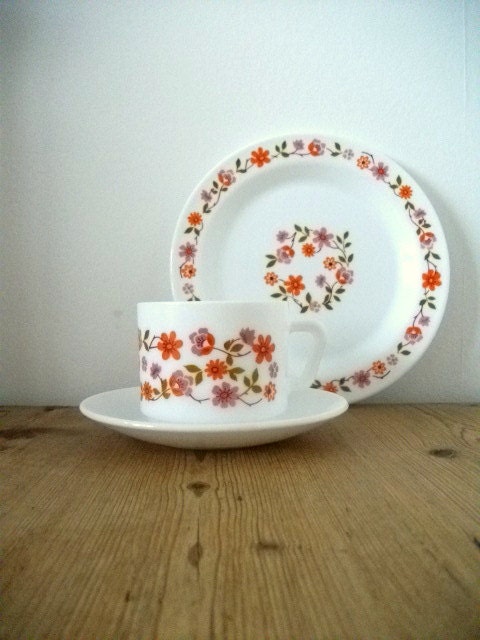 Arcopal Scania - Cup, Saucer and Plate trio