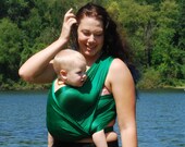 Baby Wrap Carrier Mesh Water Wrap Emerald Green for Pools, Beach Vacation, Shower - Made to Order