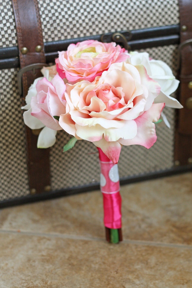 Hot Pink and Blush Bridesmaid Bouquet