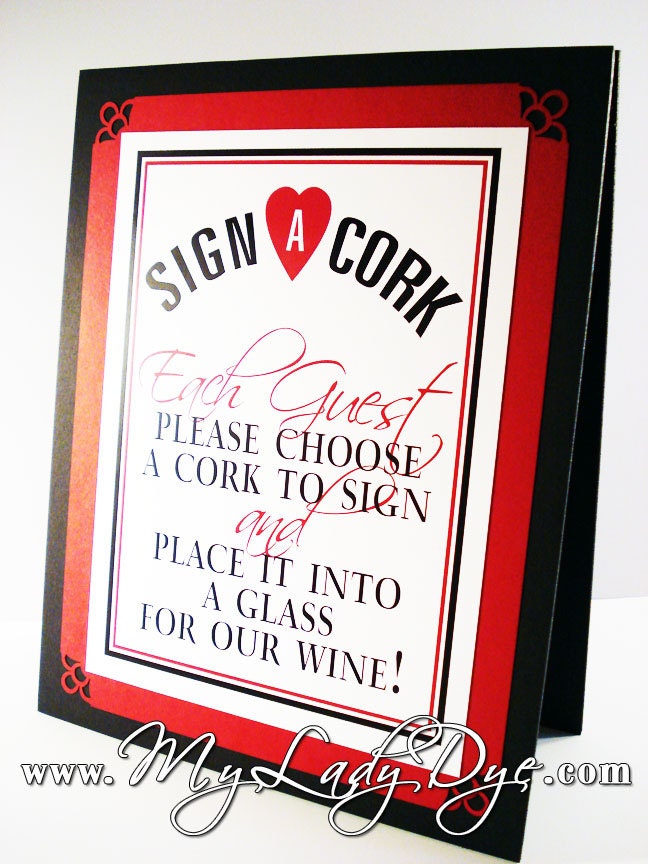 Tented Signature Drink Sign Guest Book Sign Candy Bar Sign Photo Booth Sign - The Jenley Collection - By My Lady Dye