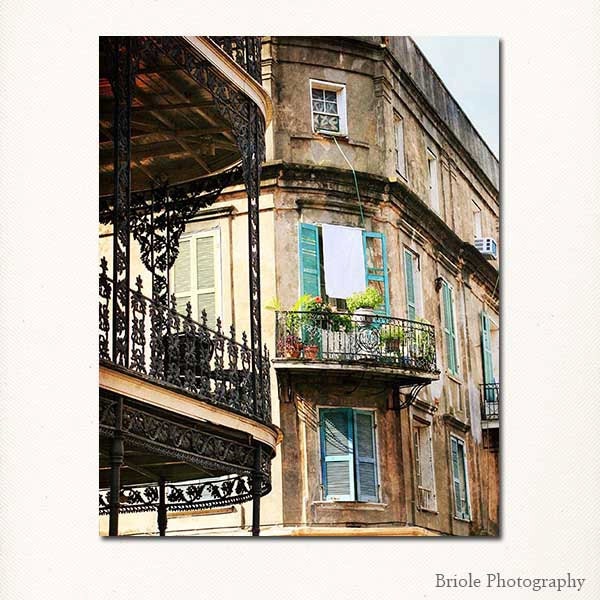 New Orleans Photography, French Quarter Photograph.  Affordable Wall Art 8"x10" Print. Mardi Gras.