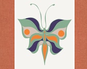 Butterfly Wall Decor II (Minimalistic nursery, Playful playroom, Elegant butterfly, Dreamy bedroom art for kids)