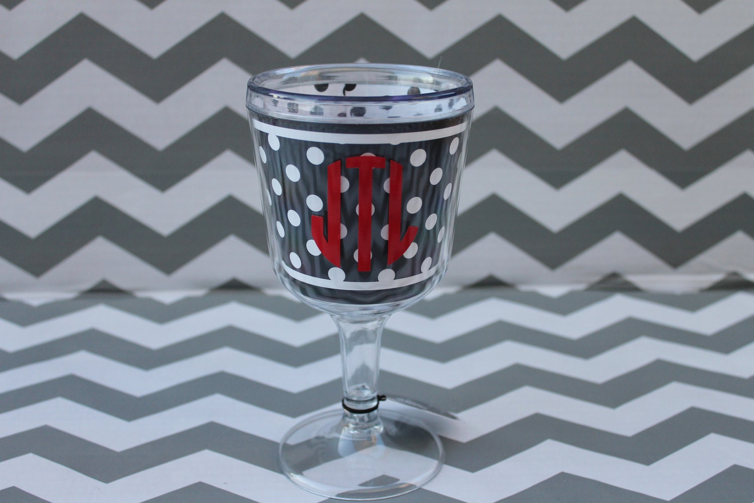 Personalized Acrylic Tailgate Wine Glass