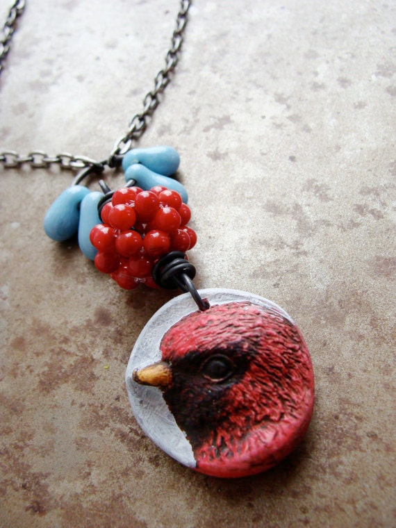 Cardinal Bird Pendant
