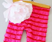 Ruffled Leggings Red and Pink Size 6 month