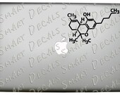 THC Molecule small Macbook Laptop Vinyl Decal Sticker Chemistry