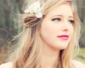 bridal headpiece bridal feather hair clip feather fascinator