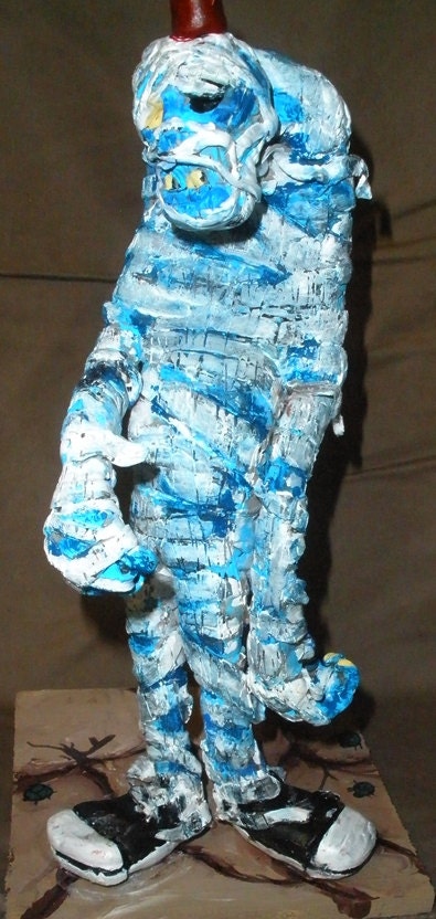 Mummy Monster Polymer Sculpture Figure