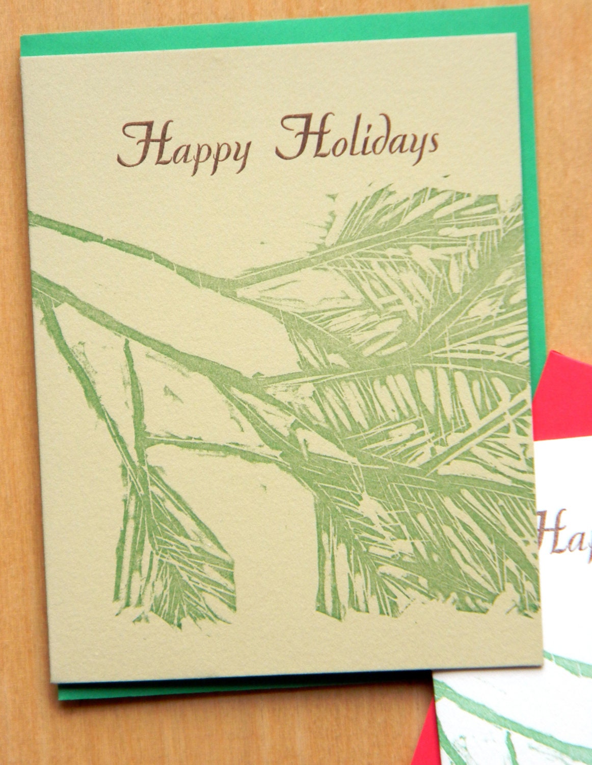 CLEARANCE SALE Happy Holidays Note Card (set of 10 cards)