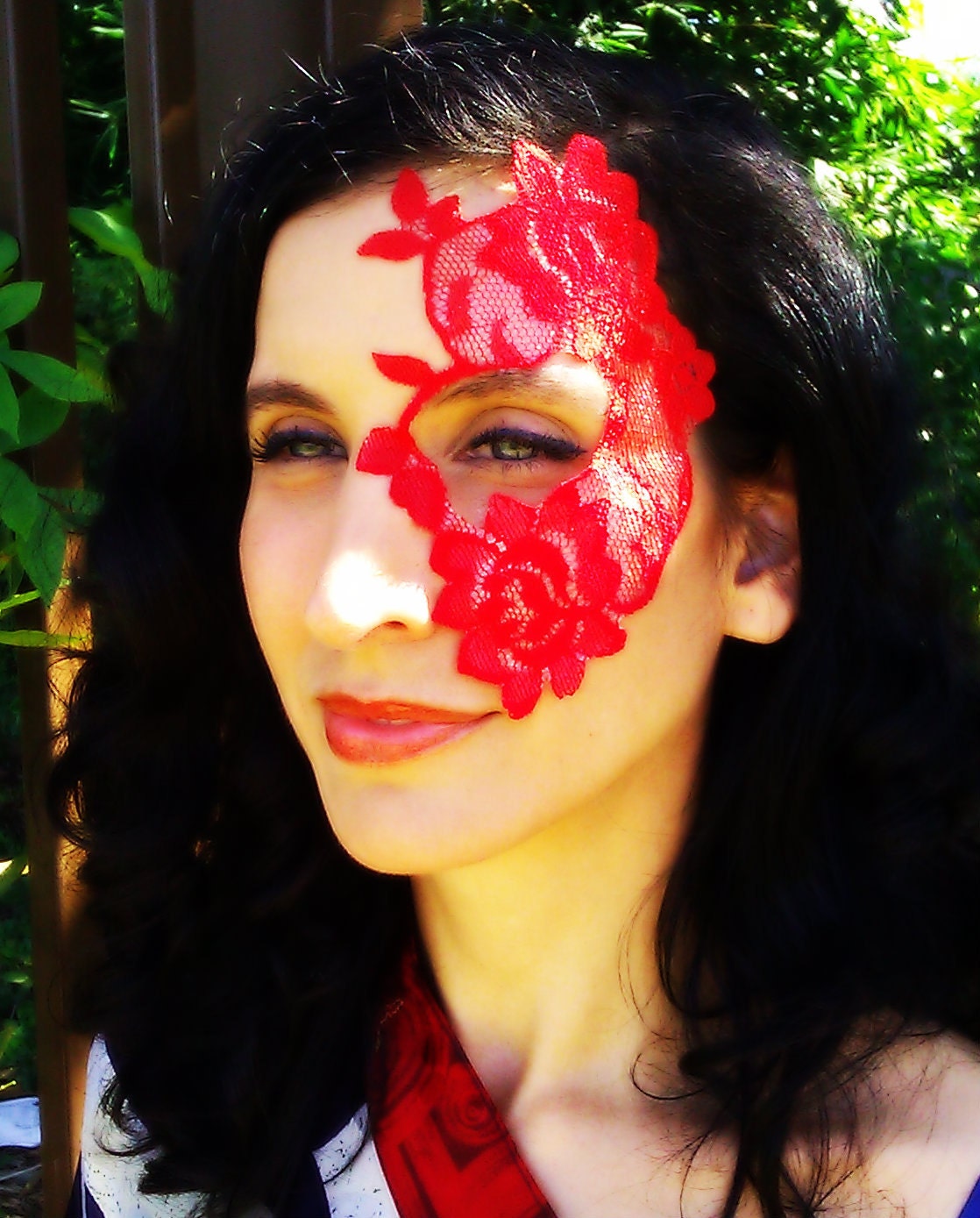 Carnivale Costume Lace Tattoo Mask no strings