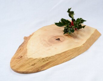 Natural Edge Salvaged Maple Serving Board 729, Ready to Ship