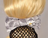 Vintage-Style handmade black Mini Snood & Daisy Bow