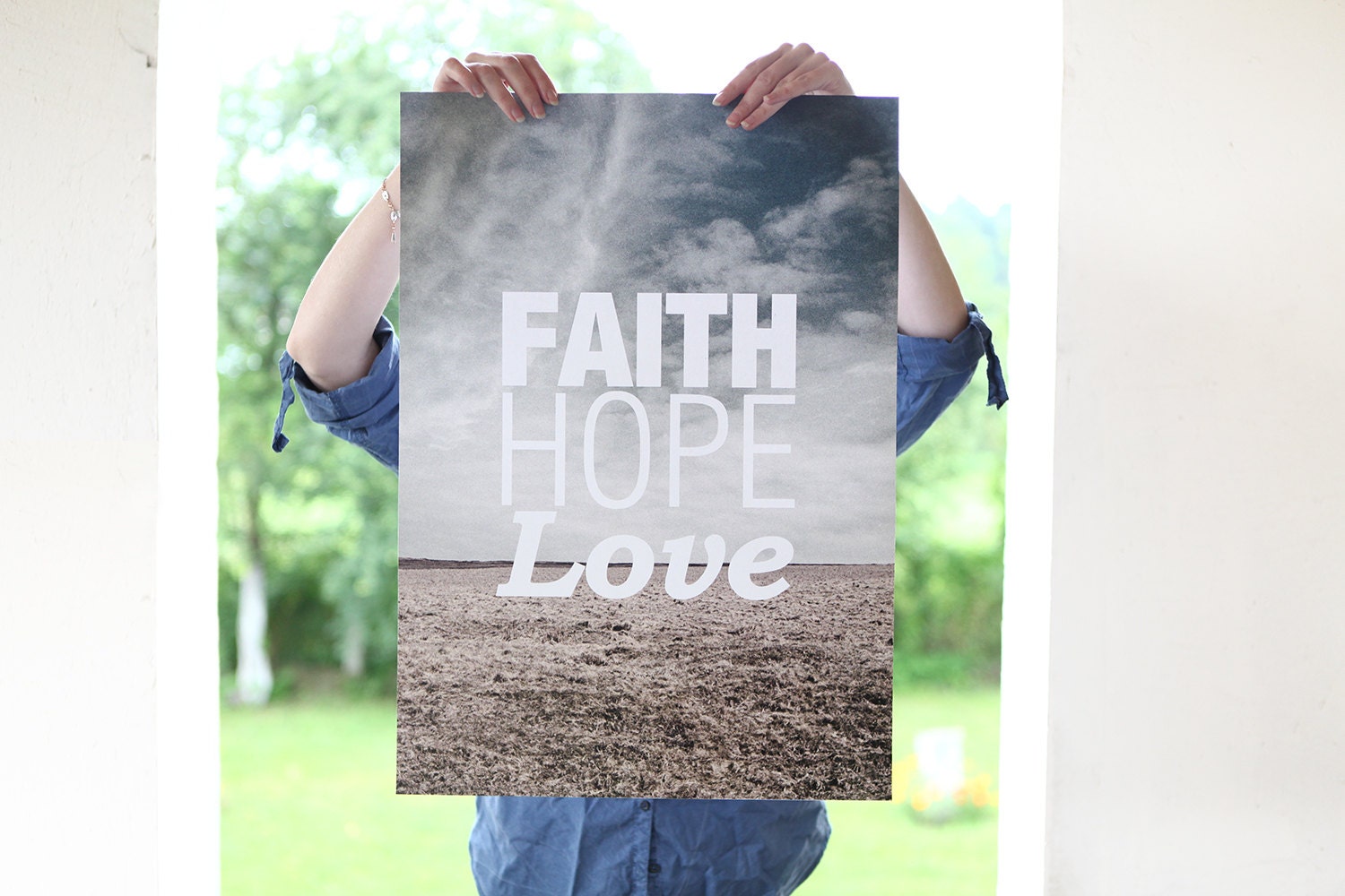 Faith Hope Love - Quote Large Print Limited Edition