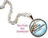 Custom Personalized Map Neckalce You Pick the Location