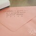 Return Address Wood Handle Rubber Stamp Lowercase Scripted Calligraphy Style