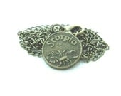 Scorpio, Taurus, Capricorn OR Pisces Zodiac Necklace in Antique Bronze