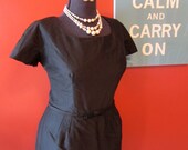 LBD Little Black Dress 1950s cocktail XL rockabilly wiggle