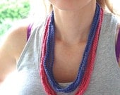 Layered Chain - Crochet chain necklace yarn necklace knit necklace knit chain necklace