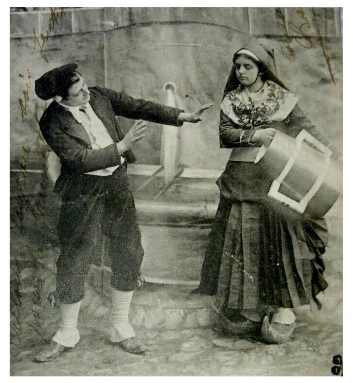 French Antique Regional Costume Postcard  - Types of the Pyrenees 'Reprisals'
