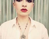 Miyu Decay Noir Filigree Necklace with jewels