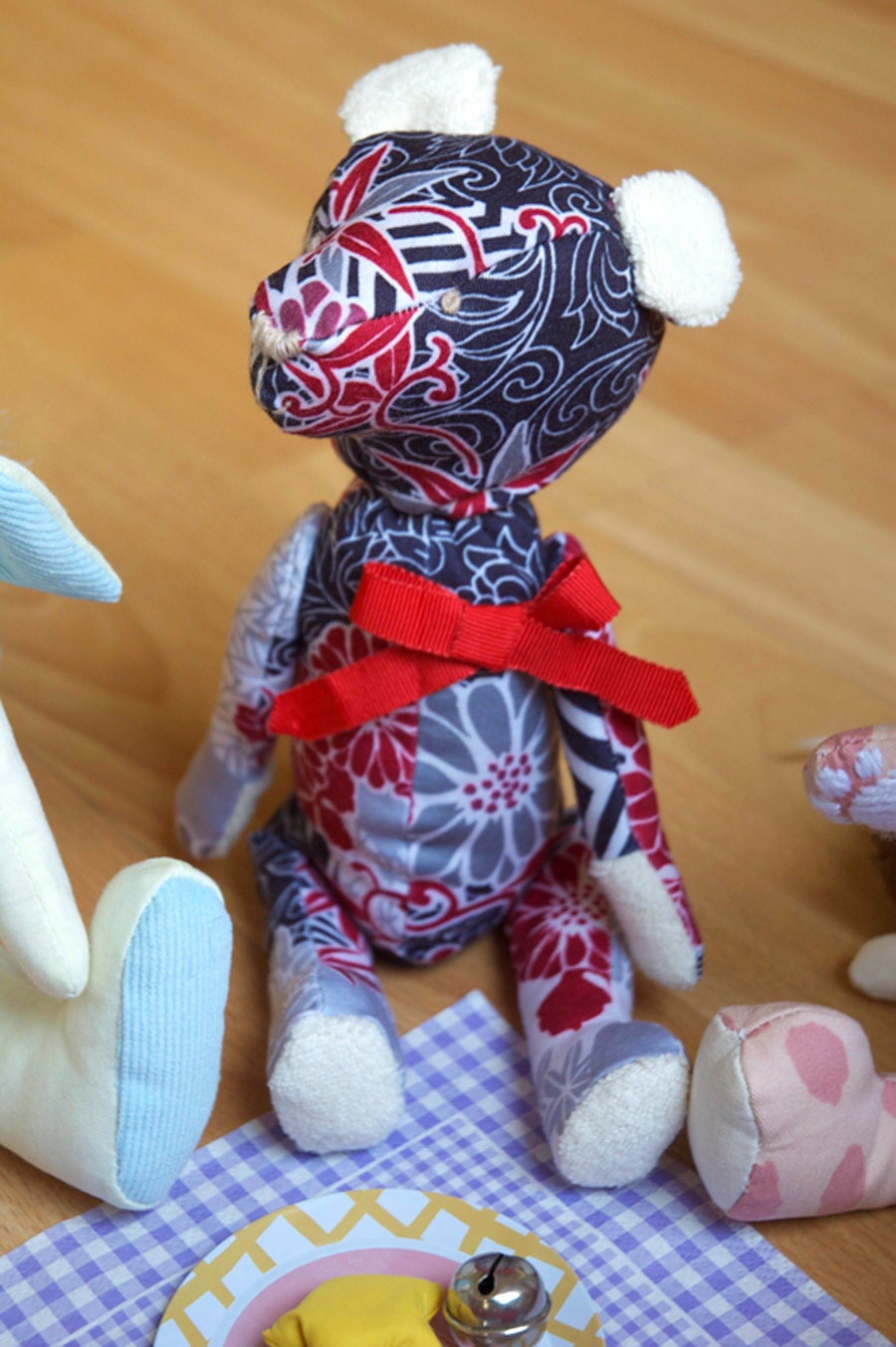 Eco friendly bear Jointed Japanese Inspired Prints