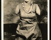 Rare Autographed Photo of Nany Mae Cook / Armless Woman / Sideshow Freak