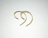 SALE Minimalist 14 kgf Gold Earrings Hammered Textured Handmade Gift for Her