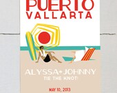 DIY printable- destination wedding postcard- invitation OR save the date