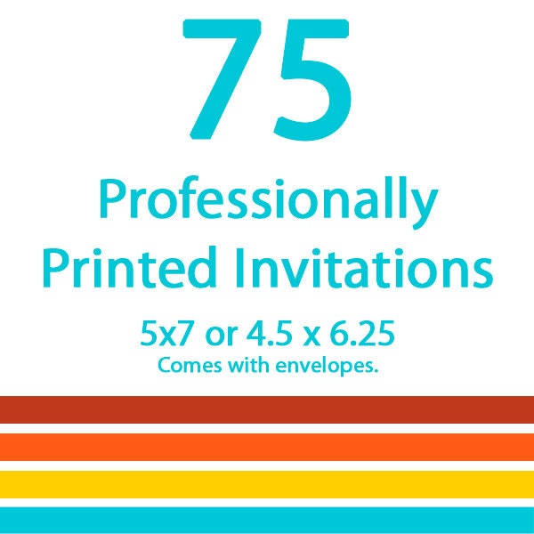 Professional Printing of 75 Invitations Il_570xn
