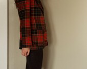 vintage plaid blazer jacket small-medium
