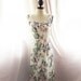 Bohemian White with Mint Green Purple Pink Floral Gypsy Happy Dreams Country Whimsical Autumn Jardin Long Maxi Hippie Chiffon Dress