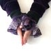 Black and Purple Ombre Ruffled Wrist Cuff Wrist Warmers Victorian Ruffles