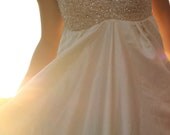 Wedding Dress Art Nouveau Sequins Beaded Rhinestone Baby-doll Hollywood glam - Paris