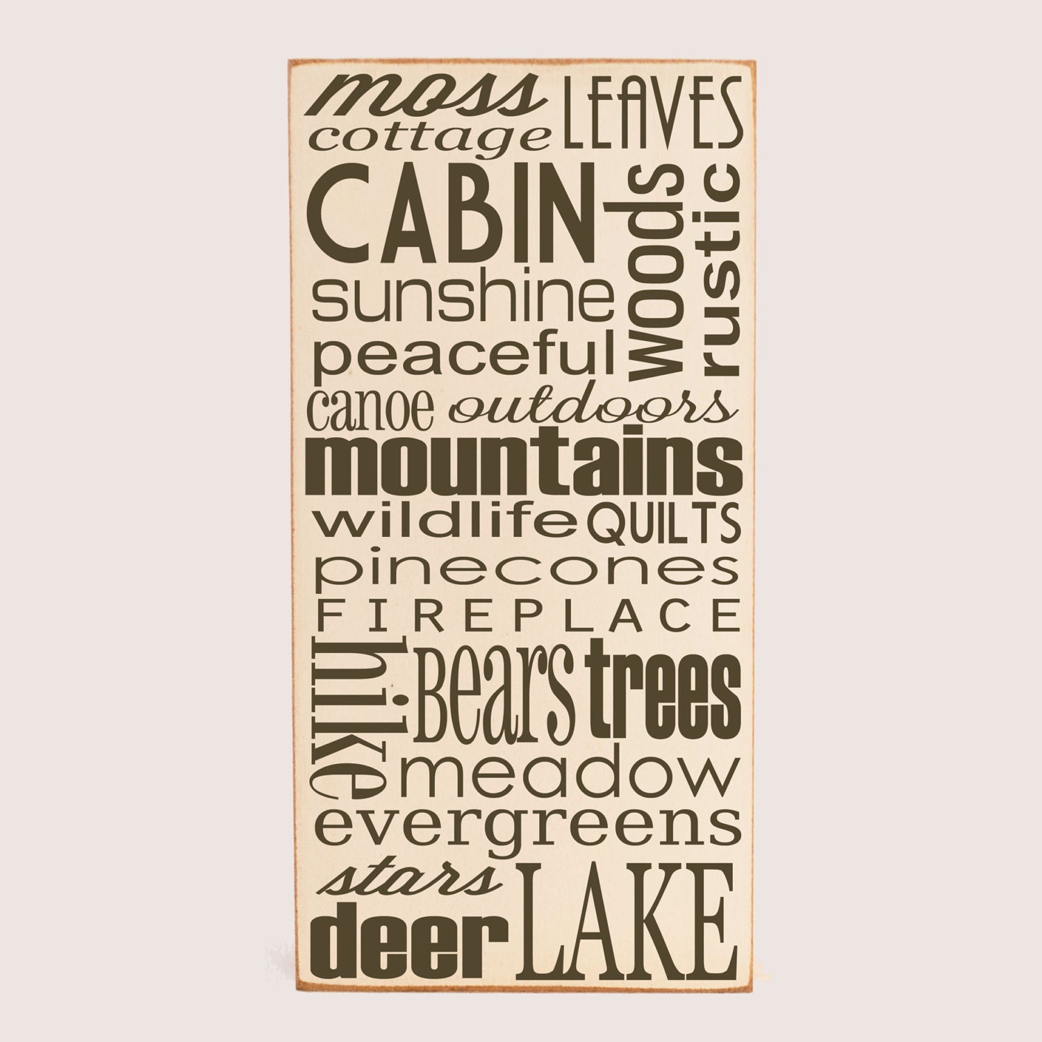 Subway Art Wooden Sign - I Love the Mountains - You Choose Colors