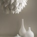 White Spiky Pendant Light - Overlapping Folds Origami Paper Hanging Lamp SHADE ONLY