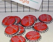 10 Coke Red Coca-Cola Vintage Soda Pop Bottle Caps scrapbook