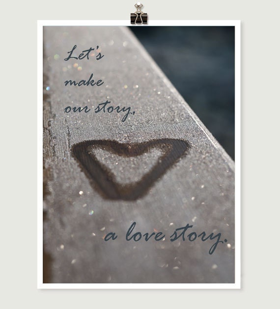 Valentine photography, heart, winter love story, our story, 8x10 print