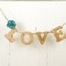 Aqua LOVE Banner for Wedding - Garland - Sign for Wedding