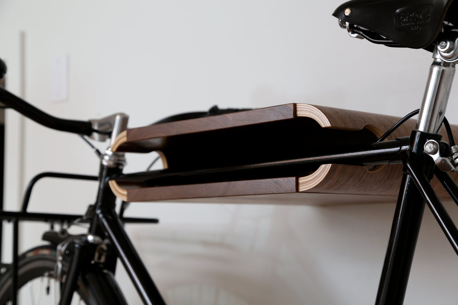 Oblong Bike Shelf - Walnut