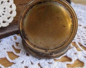 Vintage Brass Mirrored Powder Box