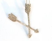 Double Arrow Necklace - Recycled Sterling Silver