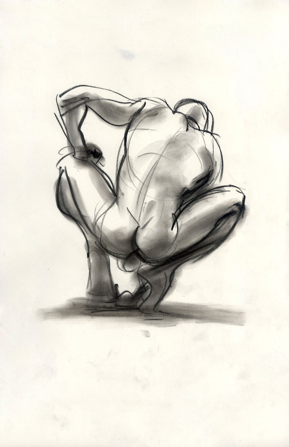 Anthony DeRosa Limited Edition Print:  Back View Squat