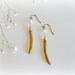 Golden Coral - Beachy minimalist earrings Gold Coral sticks freshwater pearls raw brass wire wrapping Gift for her Sea Lover
