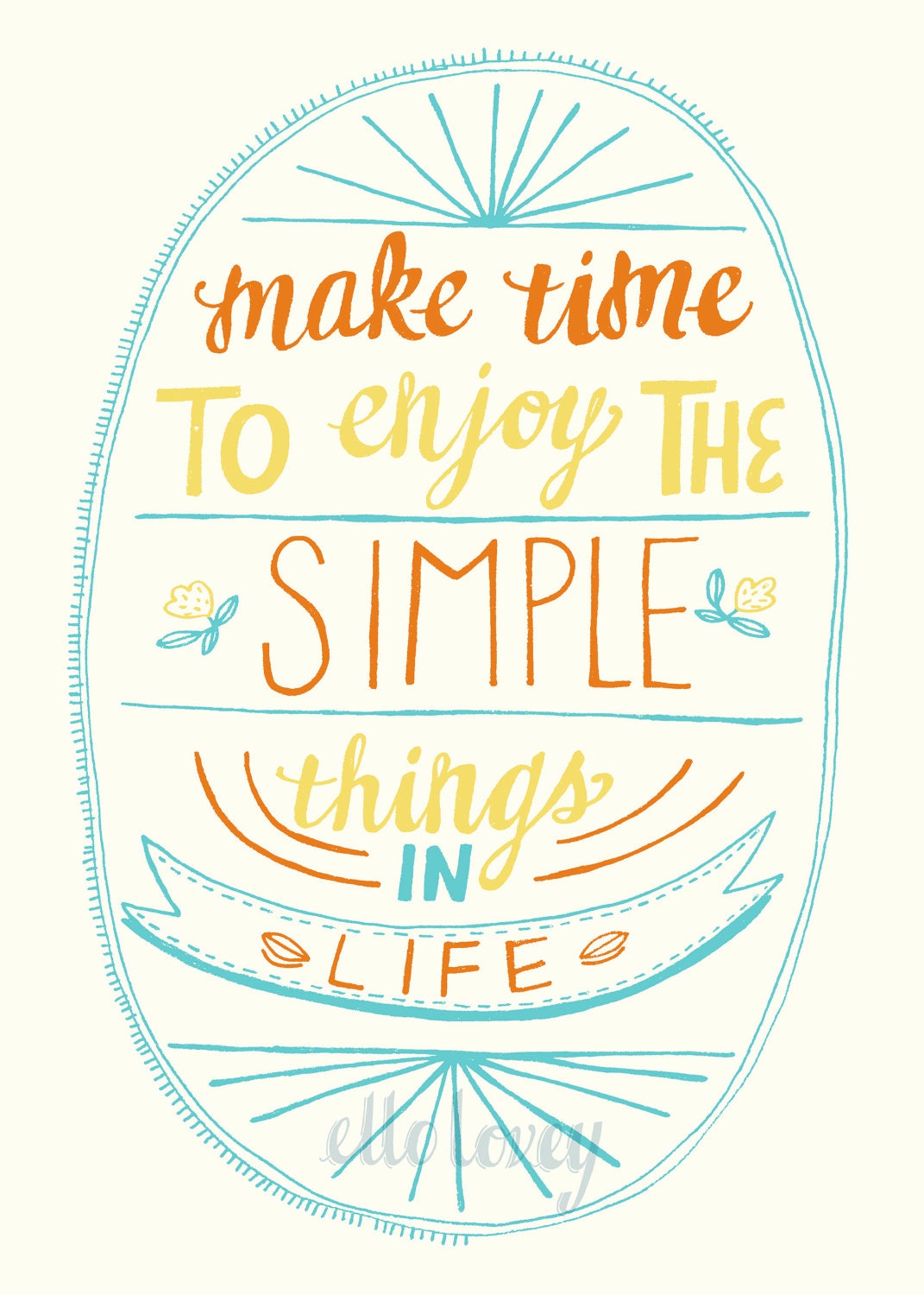 Make Time to Enjoy the Simple Things - 5x7 Art Print