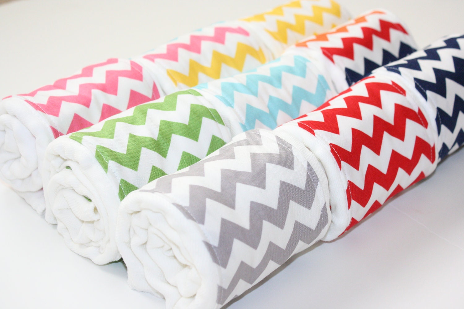 Chevron Baby Burp Cloths - Riley Blake Set of 3 (Your Choice)
