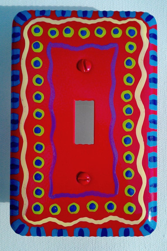 Hand Painted Single Light Switch or Reciptical Cover