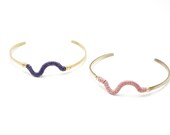Ellis -- curved twine and brass cuff